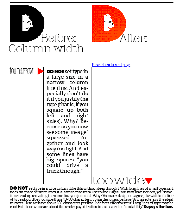Column width typography before 